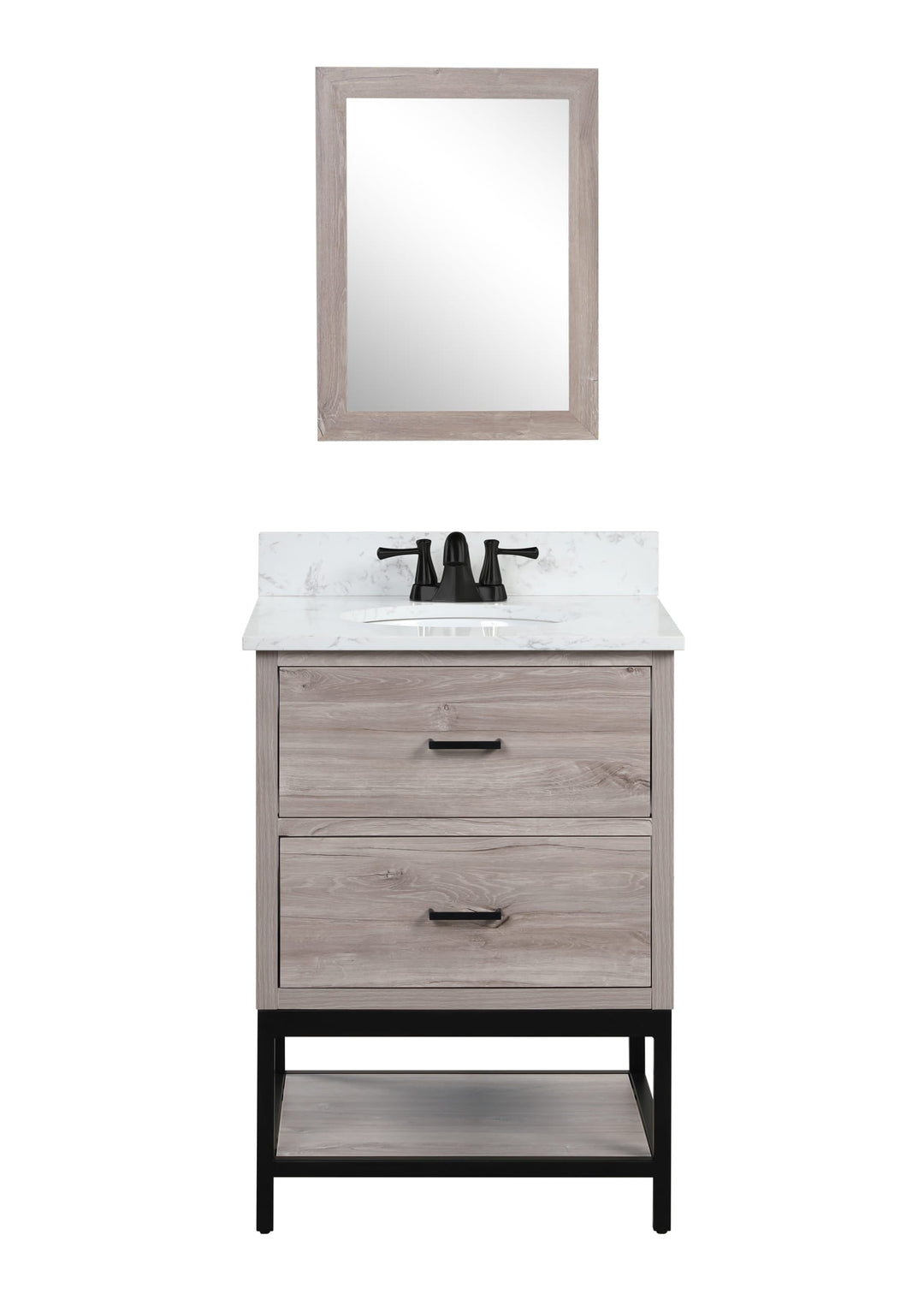 Hartley 25" Single Vanity With Carrara Engineered Stone Top