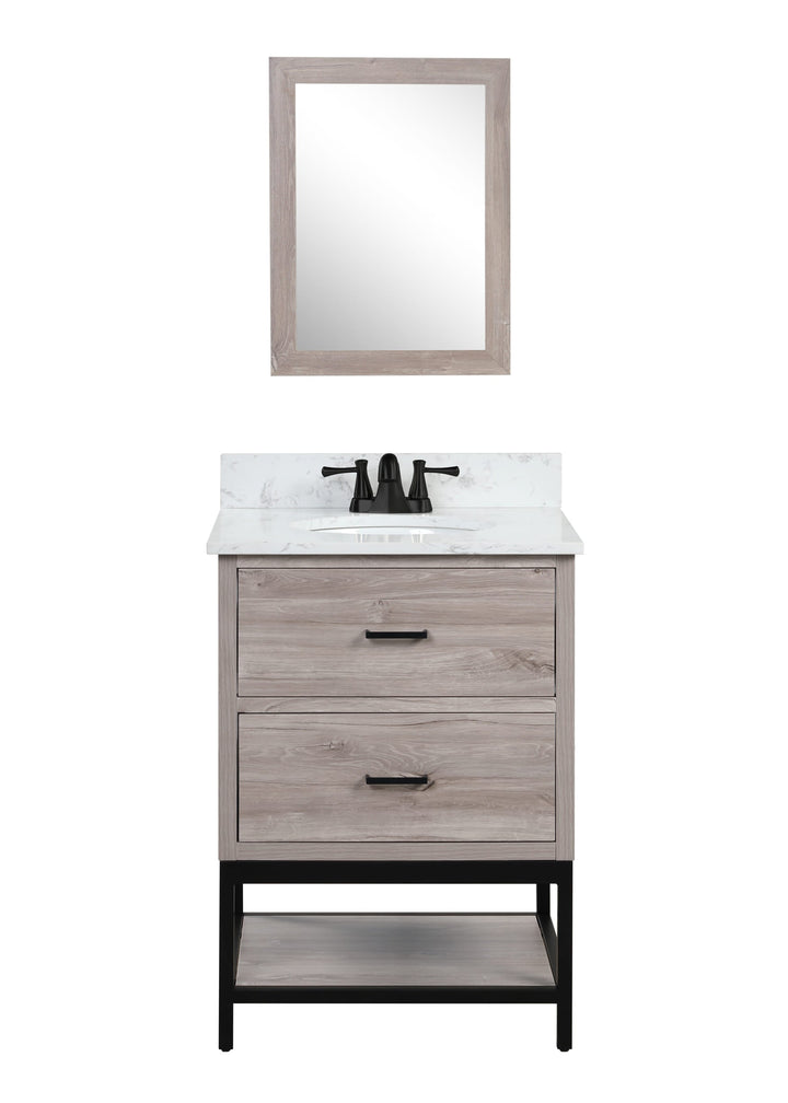 Hartley 25" Single Vanity With Carrara Engineered Stone Top