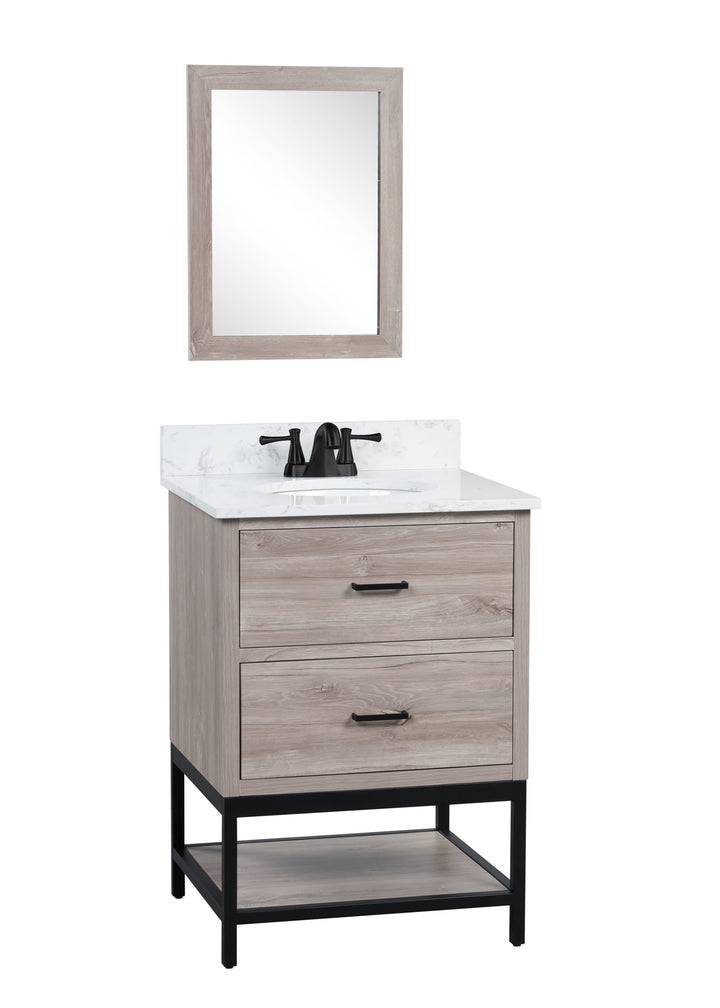 Hartley 25" Single Vanity With Carrara Engineered Stone Top