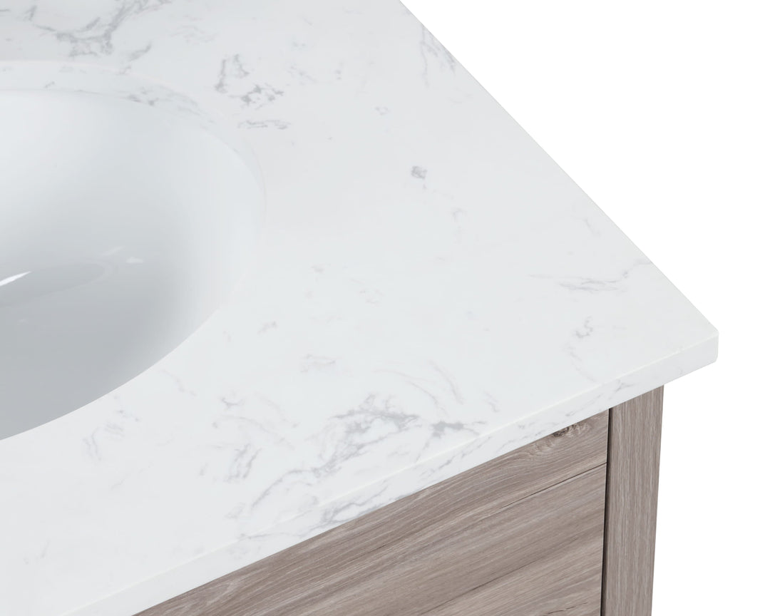 Hartley 25" Single Vanity With Carrara Engineered Stone Top