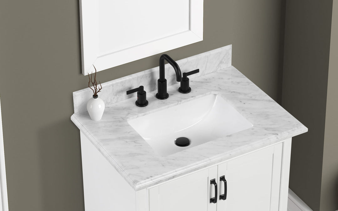 Rhoda Vanity Set with Carrara Marble Top