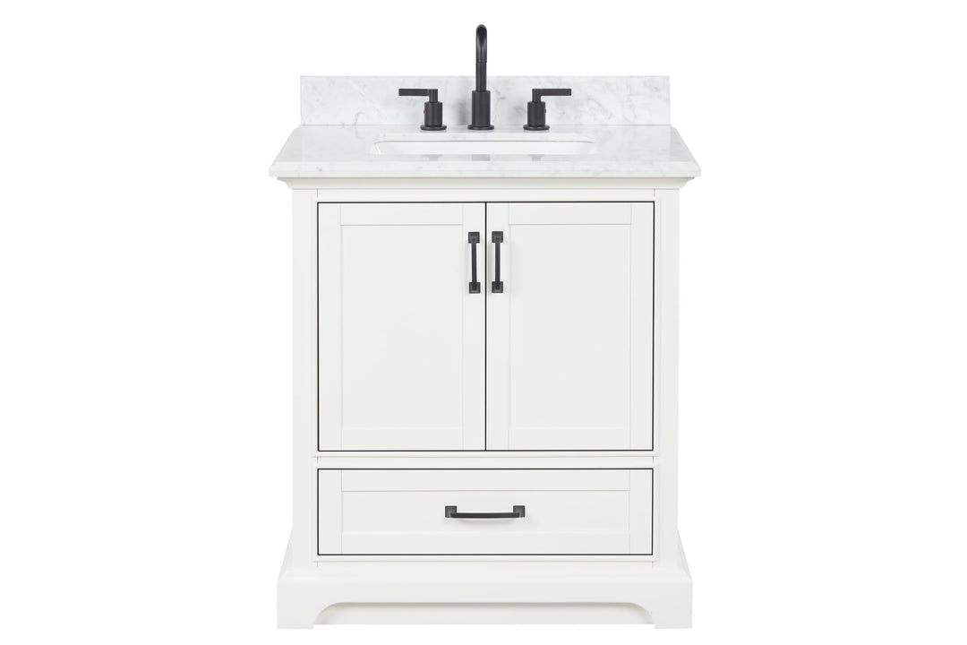 Rhoda Vanity Set with Carrara Marble Top