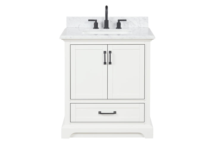 Rhoda Vanity Set with Carrara Marble Top