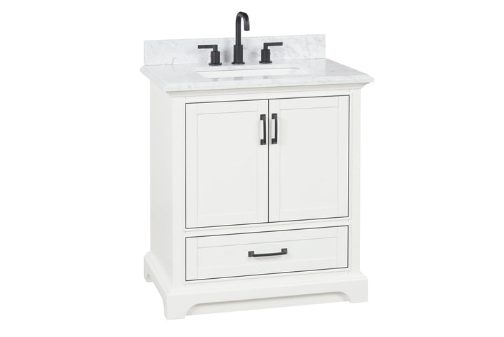 Rhoda Vanity Set with Carrara Marble Top