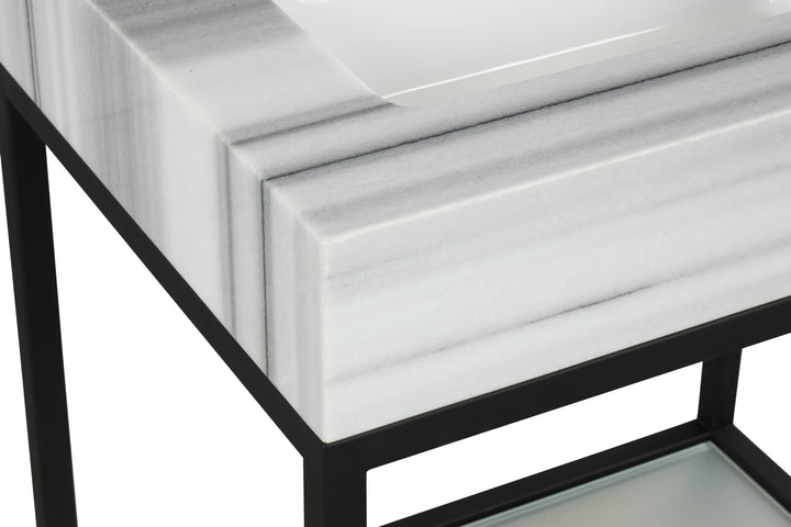 Vaia 24" Bathroom Vanity Set with Natural Marble Top