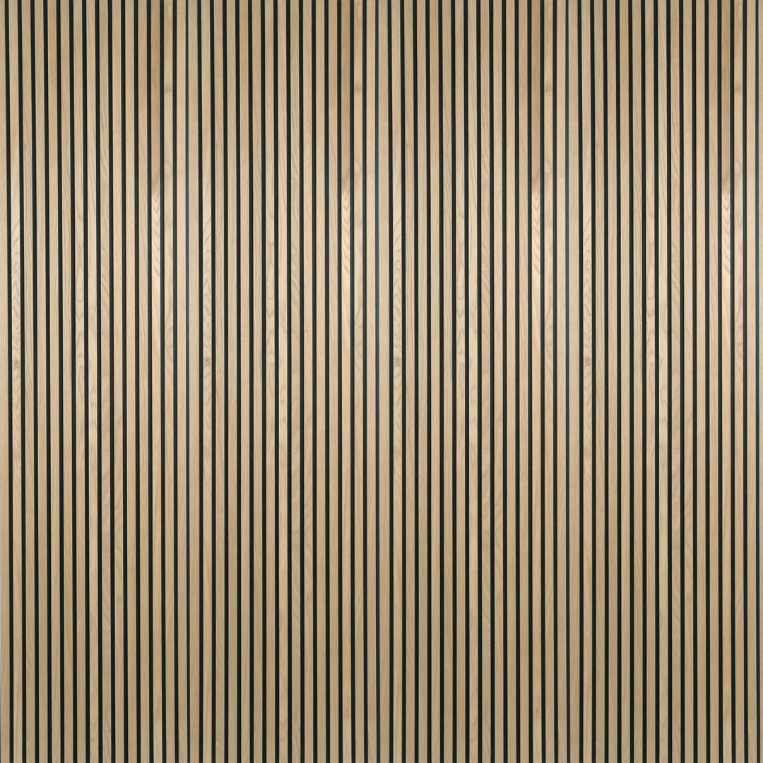 24-in x 94-1/2-in Acoustic Wood Slat Wall Panel - Natural Oak(16-sq. ft/ Piece)