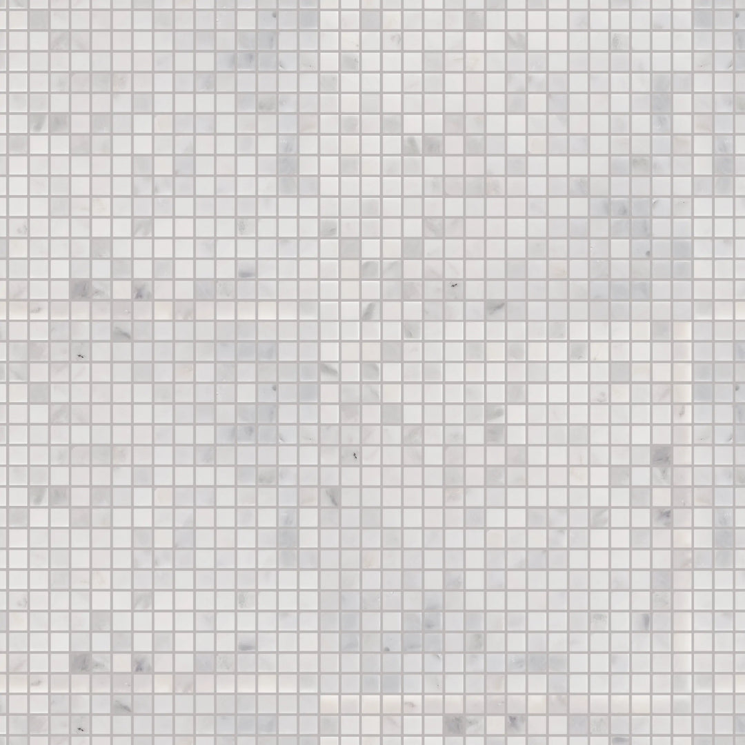 Oriental White 12-in x 12-in Marble Mosaic Floor and Wall Tile(1-sq. ft/ Piece)