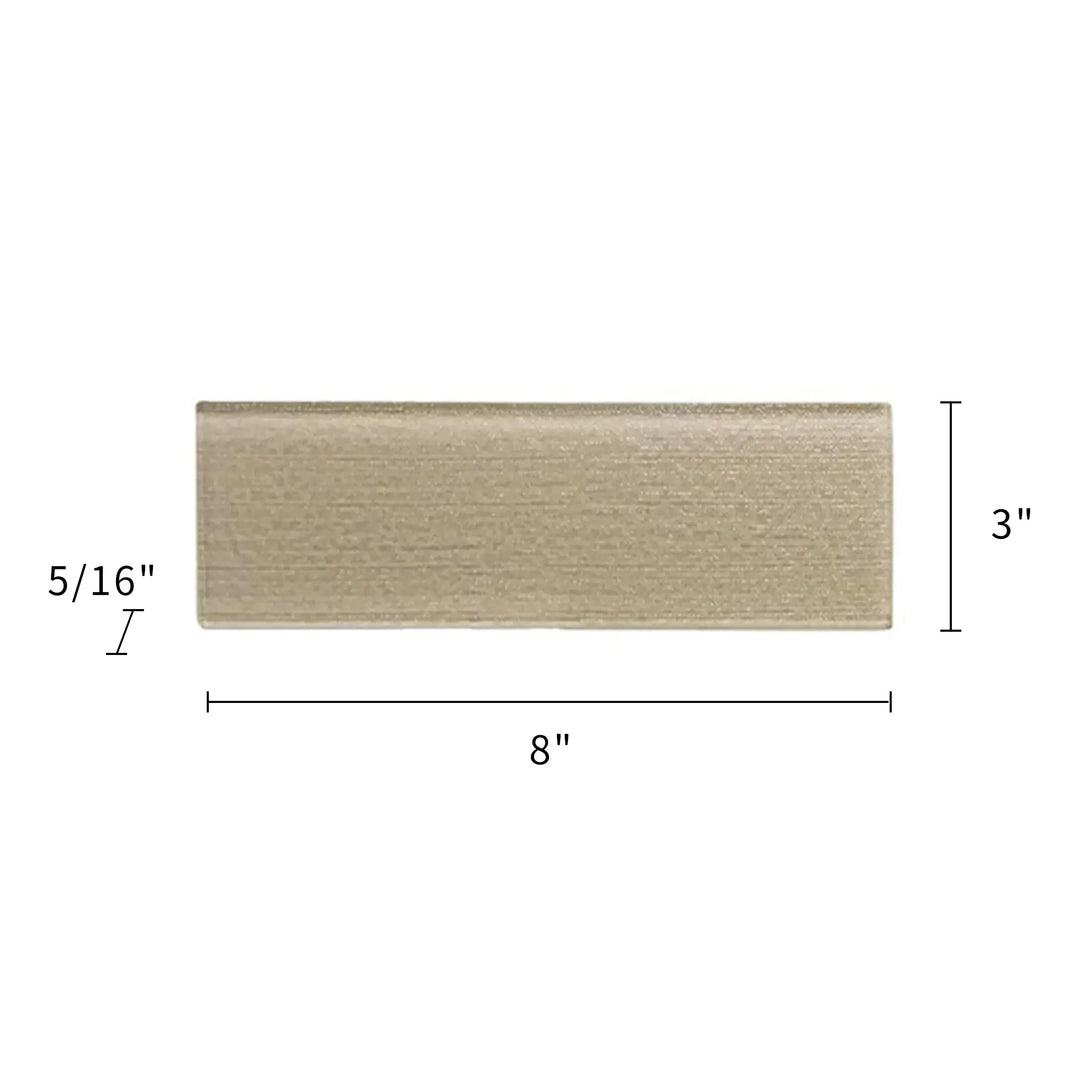 Linen Beige 3-in x 8-in Glass Wall Tiles(0.17-sq. ft/ Piece)