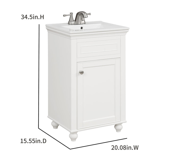 Mini 20" Single Vanity With Porcelain Top