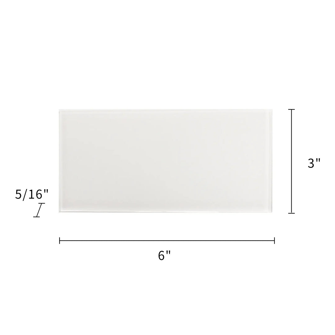 Ice Block 3-in x 6-in Glass Wall Tiles(0.13-sq. ft/ Piece)