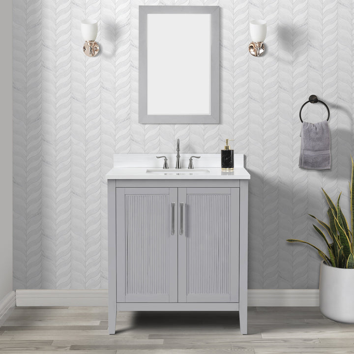 Hollister Vanity with Sintered Stone Carrara Top