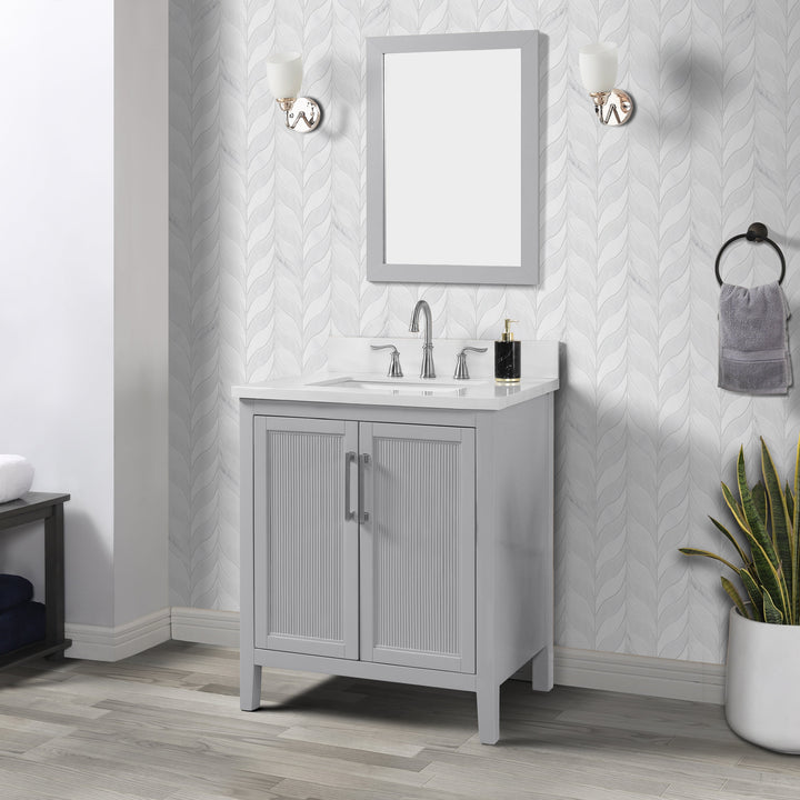 Hollister Vanity with Sintered Stone Carrara Top