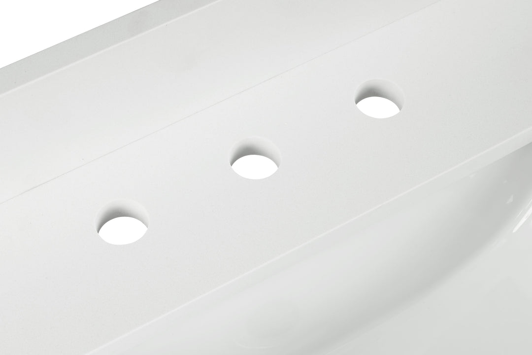 43" Snow White Quartz Vanity Top Sink