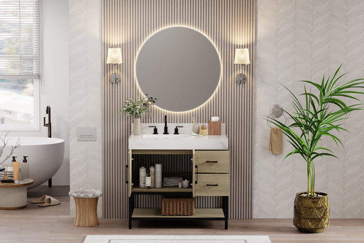 Utopia Vanity with Calacatta Sintered Stone Top