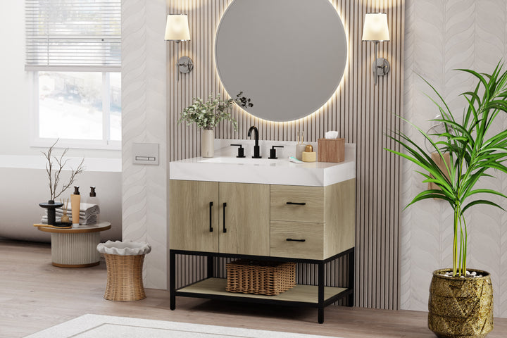 Utopia Vanity with Calacatta Sintered Stone Top
