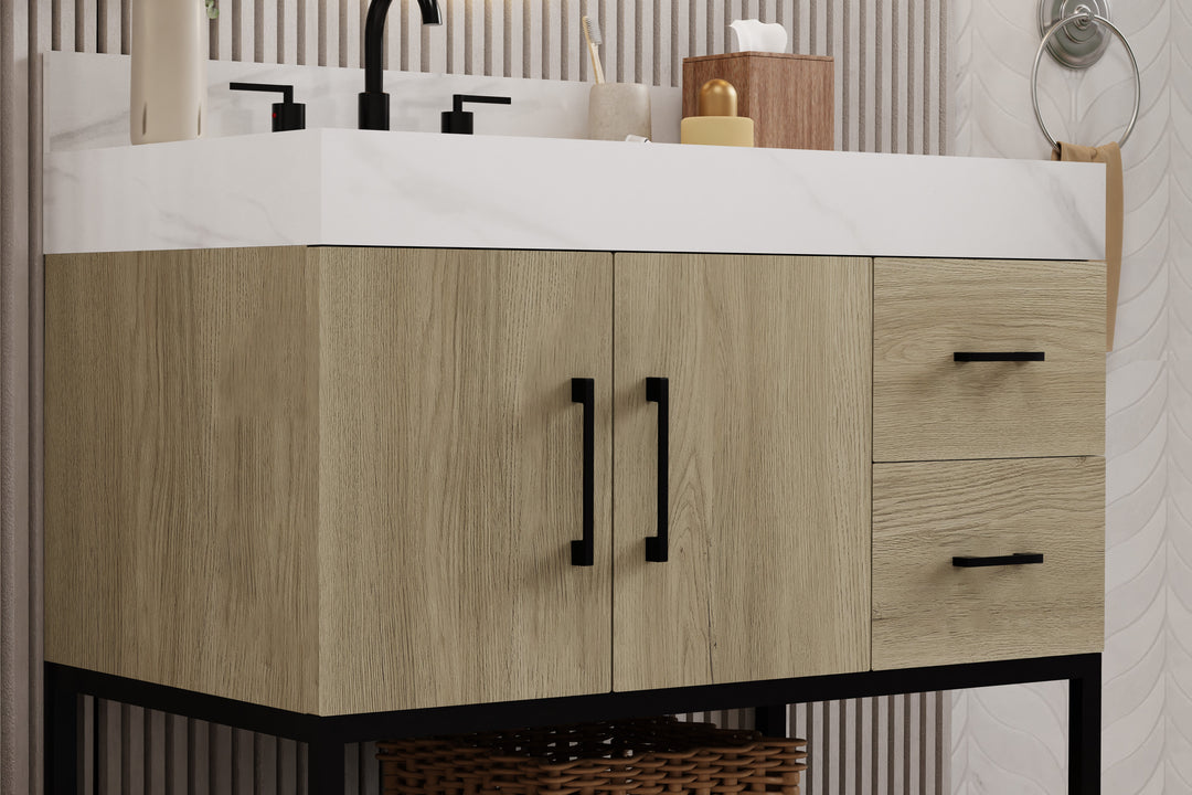 Utopia Vanity with Calacatta Sintered Stone Top