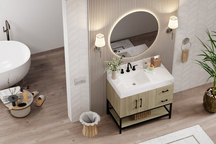 Utopia Vanity with Calacatta Sintered Stone Top