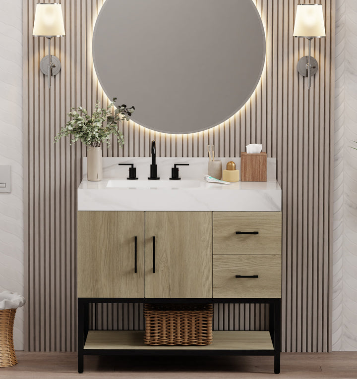 Utopia Vanity with Calacatta Sintered Stone Top