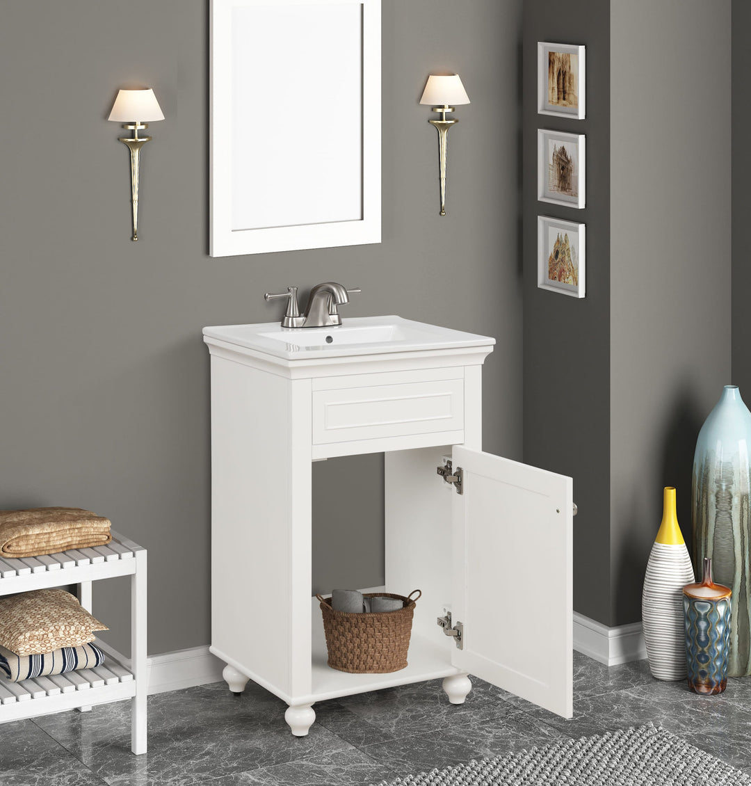 Mini 20" Single Vanity With Porcelain Top