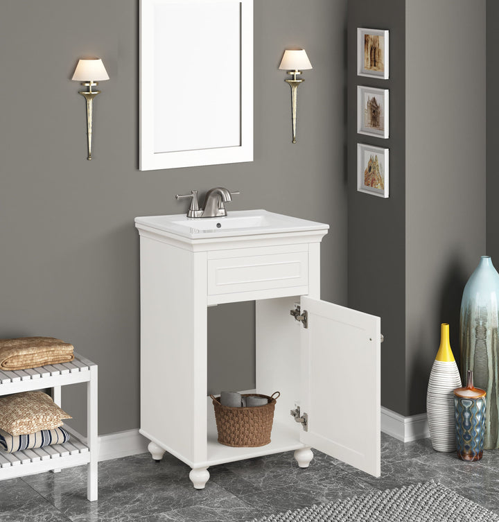 Mini 20" Single Vanity With Porcelain Top