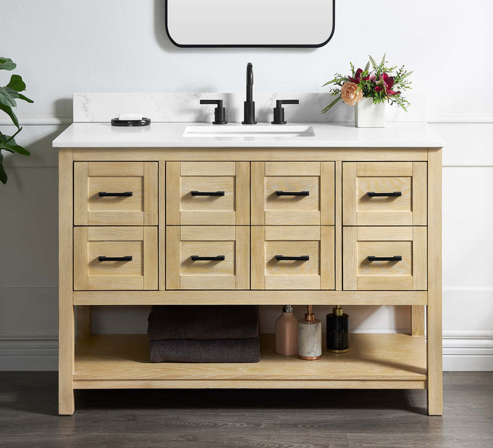 Lamoure 48" single Vanity Base in Natural Oak