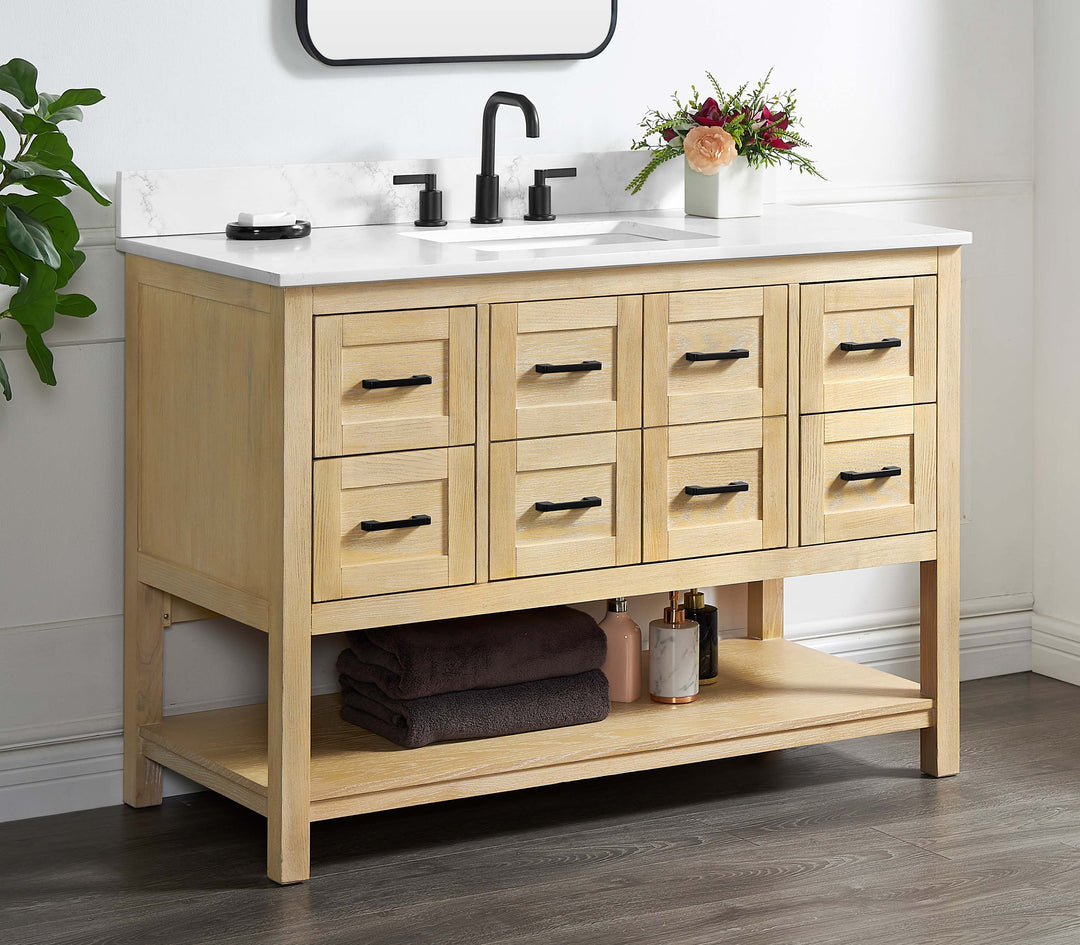 Lamoure 48" single Vanity Base in Natural Oak