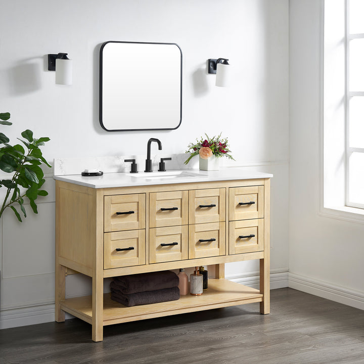 Lamoure 48" single Vanity Base in Natural Oak