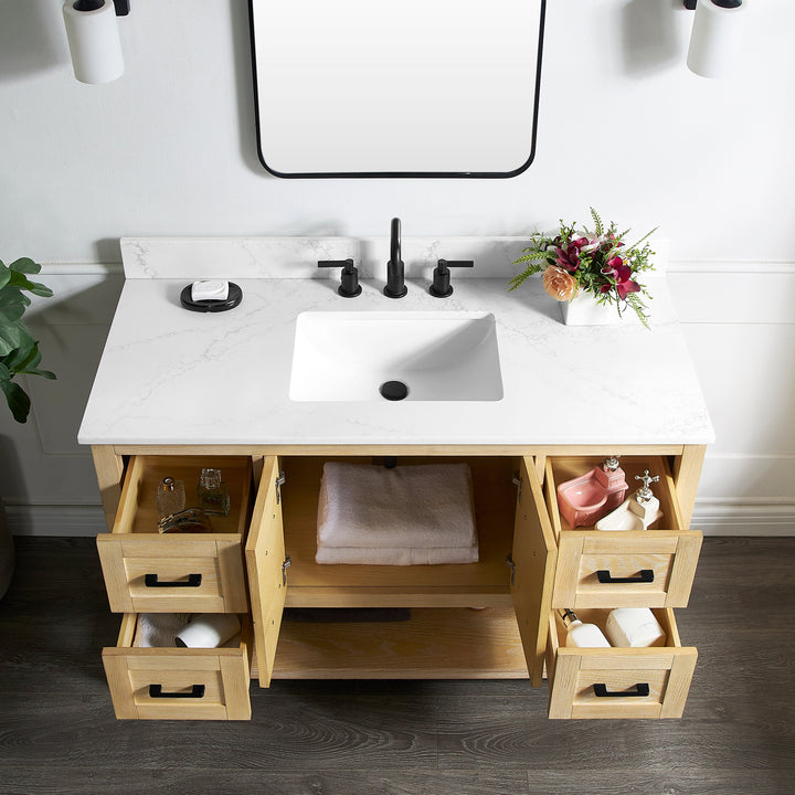 Lamoure 48" single Vanity Base in Natural Oak