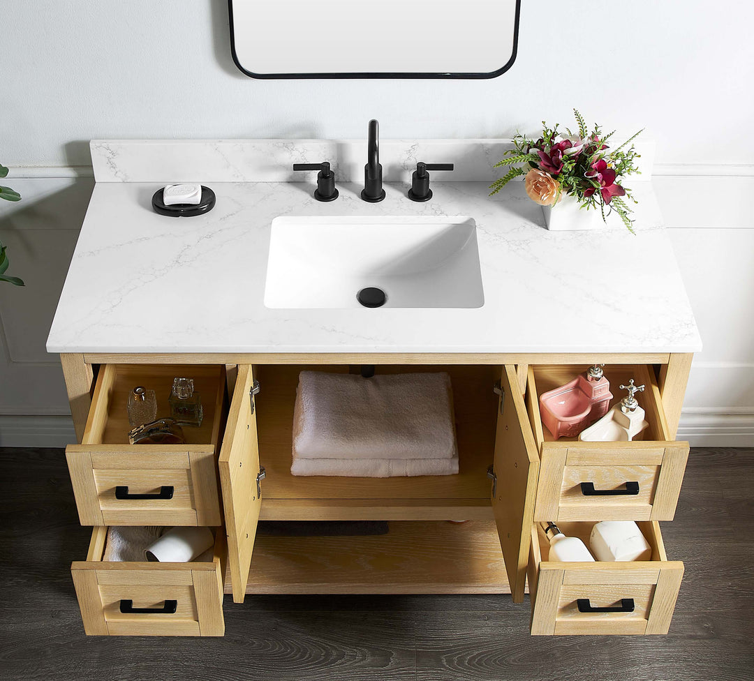 Lamoure 48" single Vanity Base in Natural Oak