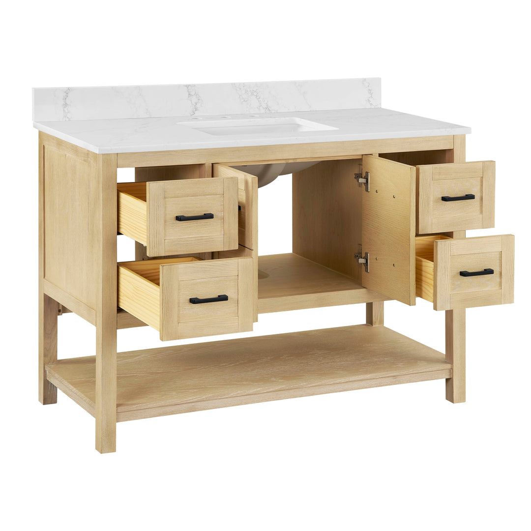 Lamoure 48" single Vanity Base in Natural Oak