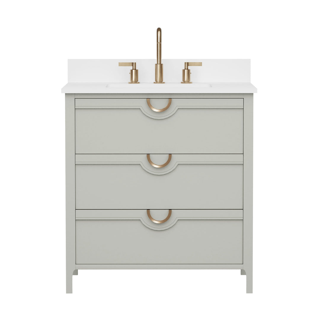 Yulan 30" Single Vanity With Pure White Quartz Top