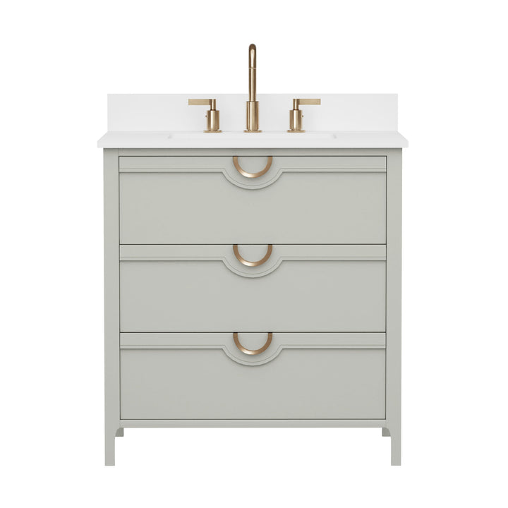 Yulan 30" Single Vanity With Pure White Quartz Top