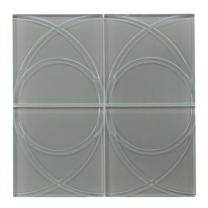 Taupe Swirl 12-in x 12-in Glass Mosaic Wall Tile(1-sq. ft/ Piece)