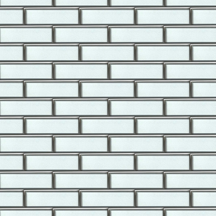 Champagne Glass Mosaic with Silver Metallic Trim 12-in x 12-in Glass Mosaic Wall Tile(1-sq. ft/ Piece)