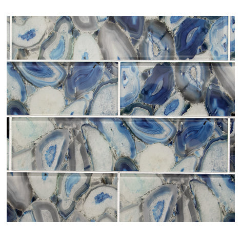 Inkjet Geode 4-in x 16-in Glass Tile(0.44-sq. ft/ Piece)