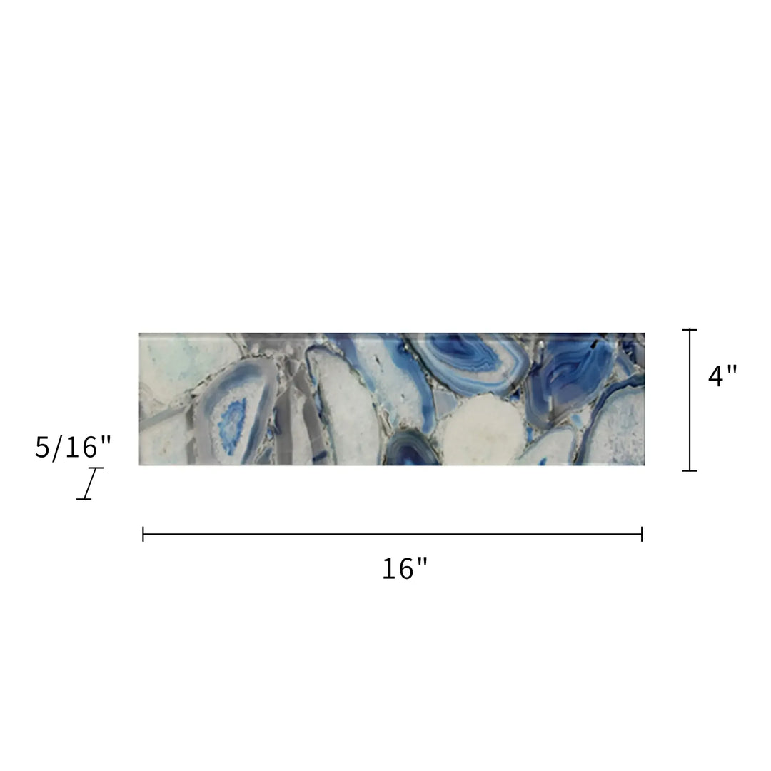 Inkjet Geode 4-in x 16-in Glass Tile(0.44-sq. ft/ Piece)