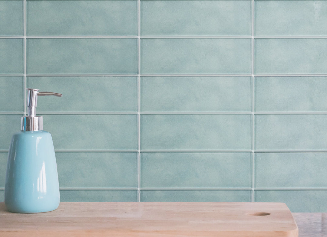 Light Blue 3-in x 9-in Glass Tile(0.19-sq. ft/ Piece)
