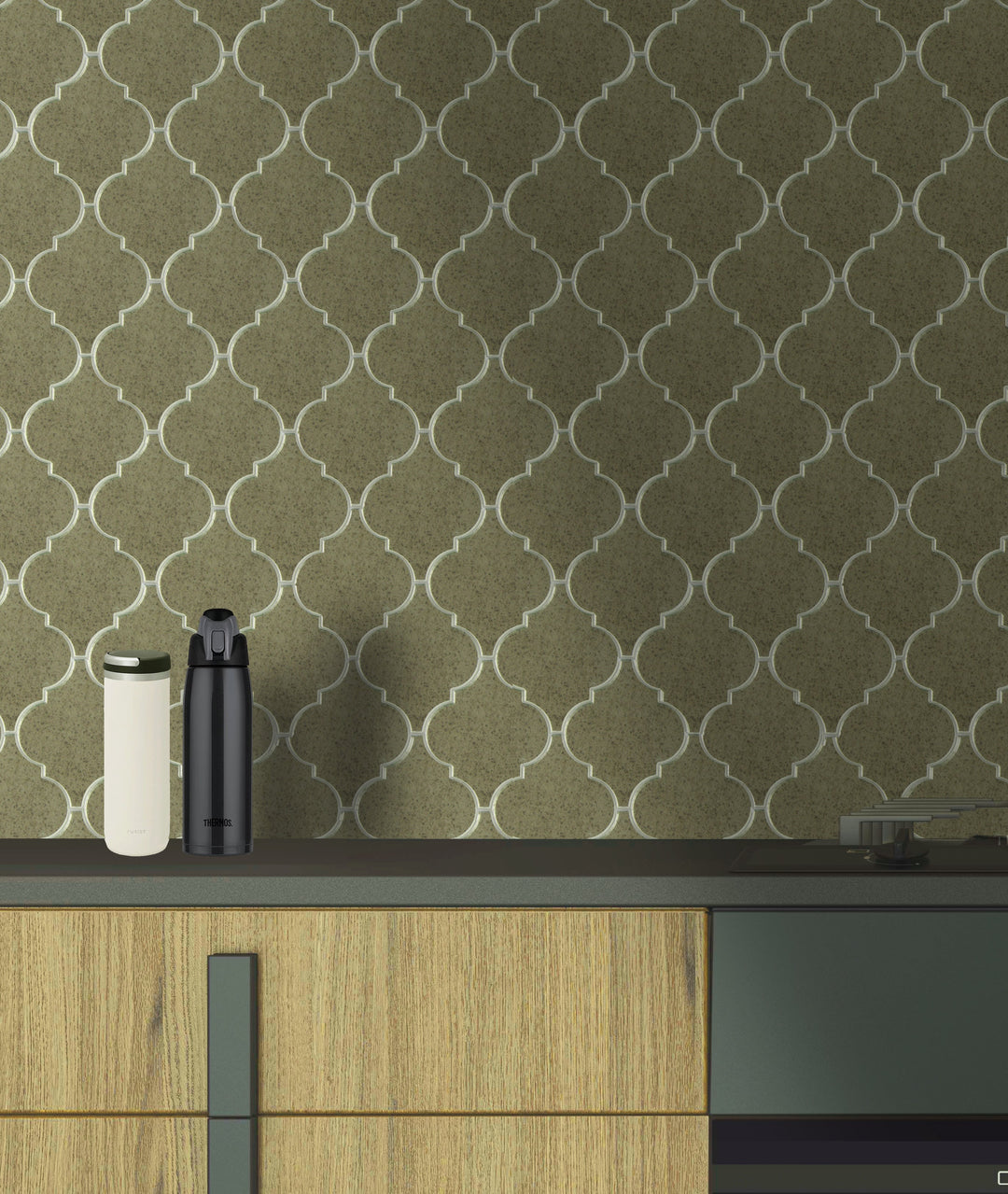 Lantern Antique Mirror Glass Mosaic Wall Tile - Sample (Product Shown is Full Size)