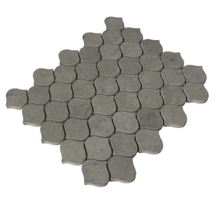 Dark Gray Droplet Marble Mosaic Floor and Wall Tile - Sample (Product Shown is Full Size)