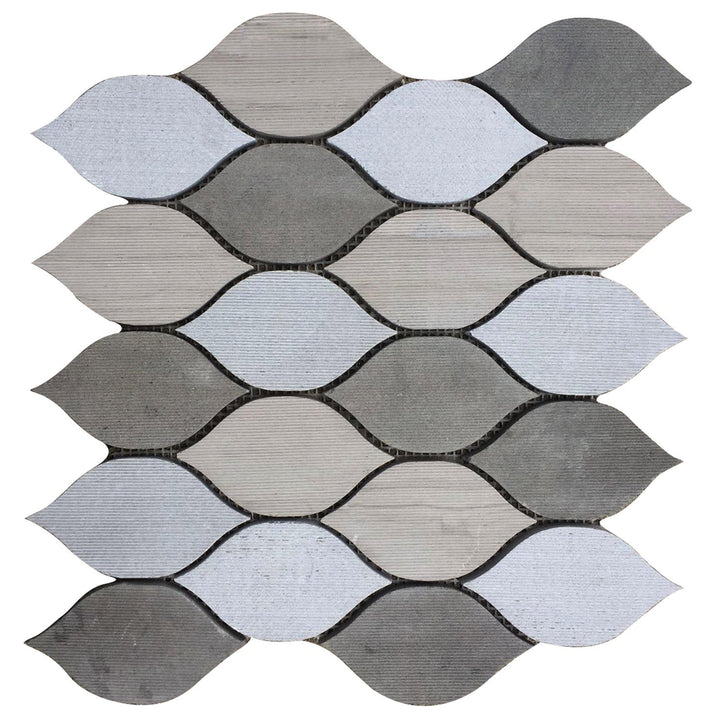 Soft Harmony Feathers 11-1/2-in x 12-in Mixed Marble Mosaic Wall Tile(0.96-sq. ft/ Piece)