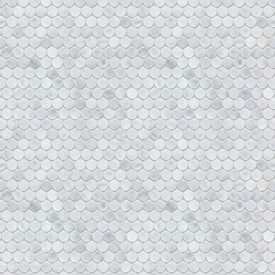 1-in Carrara Honeycomb 12-in x 12-in Polished Marble Mosaic Floor and Wall Tile(1-sq. ft/ Piece)