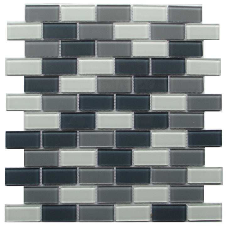 White & Grays 12-in x 11-in Glass Mosaic Wall Tile(0.92-sq. ft/ Piece)
