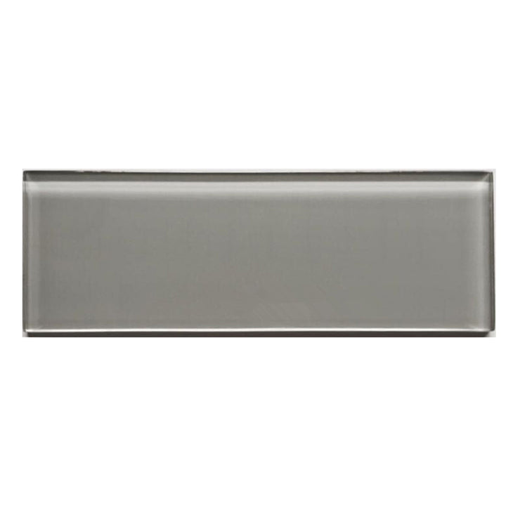 Ice Gray 4-in x 12-in Glass Tile(0.33-sq. ft/ Piece)