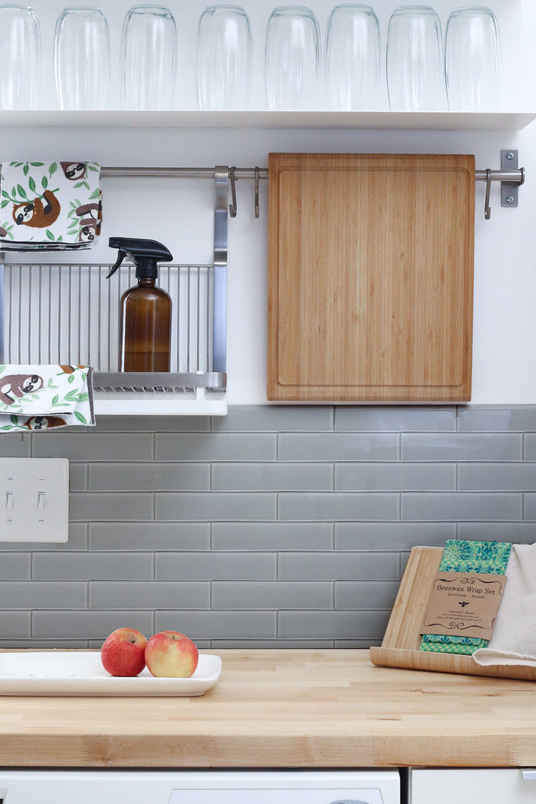 Space Linen Gray 3-in x 12-in Glass Wall Tile(0.25-sq. ft/ Piece)