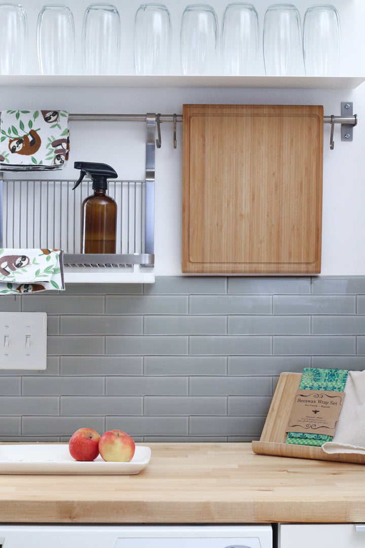 Space Linen Gray 3-in x 12-in Glass Wall Tile(0.25-sq. ft/ Piece)