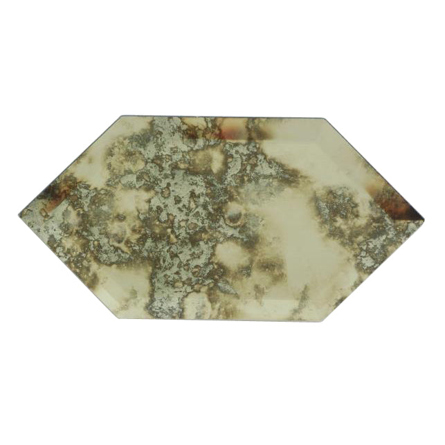 Stretched Hexagon Antique Mirror 4-in x 8-in Glass Mosaic Wall Tile (0.22-sq. ft/ Piece)