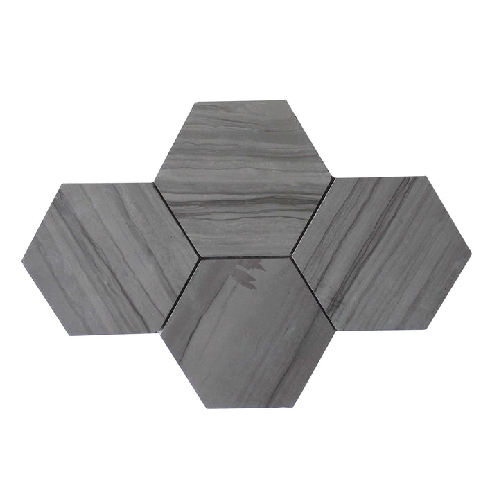 6-in Athens Gray Hexagon 12-in x 10-in Honed Mosaic Floor and Wall Tile(0.83-sq. ft/ Piece)