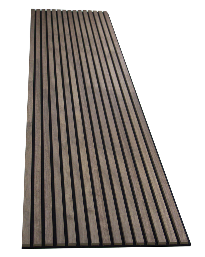24-in x 94-1/2-in Acoustic Wood Slat Wall Panel - American Walnut(16-sq. ft/ Piece)