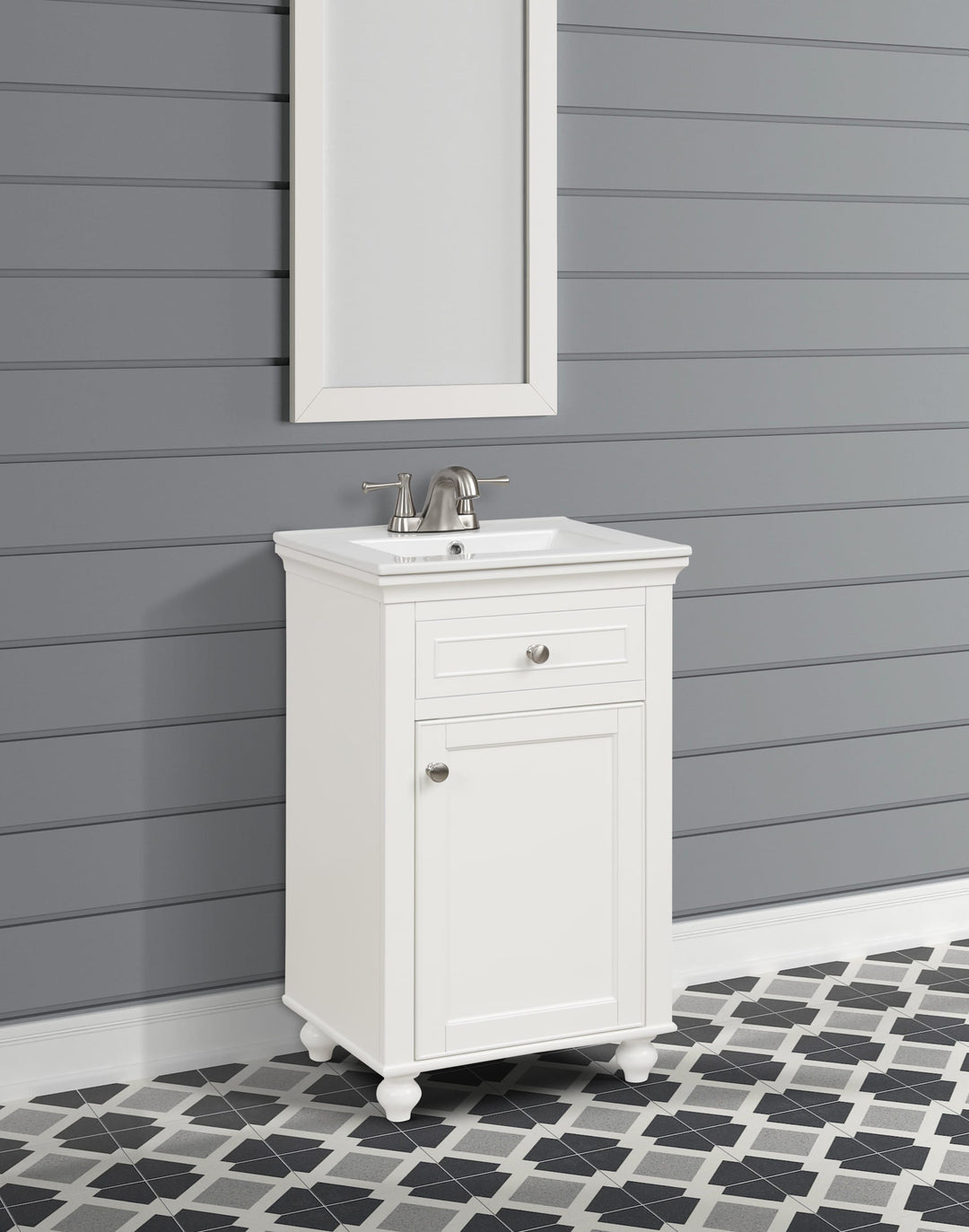 Mini 20" Single Vanity With Porcelain Top