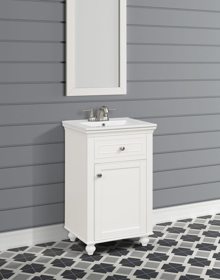 Mini 20" Single Vanity With Porcelain Top
